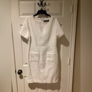 Karl Lagerfield White Textured Dress